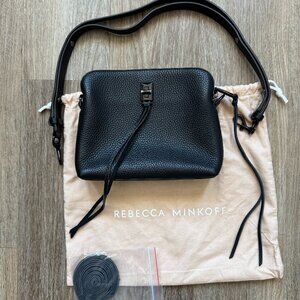 Rebecca Minkoff Black Leather Fringe Purse